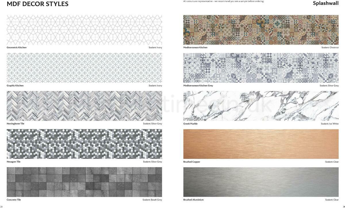 B&Q Splashwall Elegant Kitchen Splashbacks Offers from 1 September