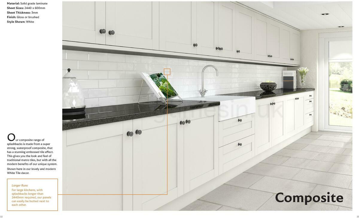 B&Q Splashwall Elegant Kitchen Splashbacks Offers from 1 September