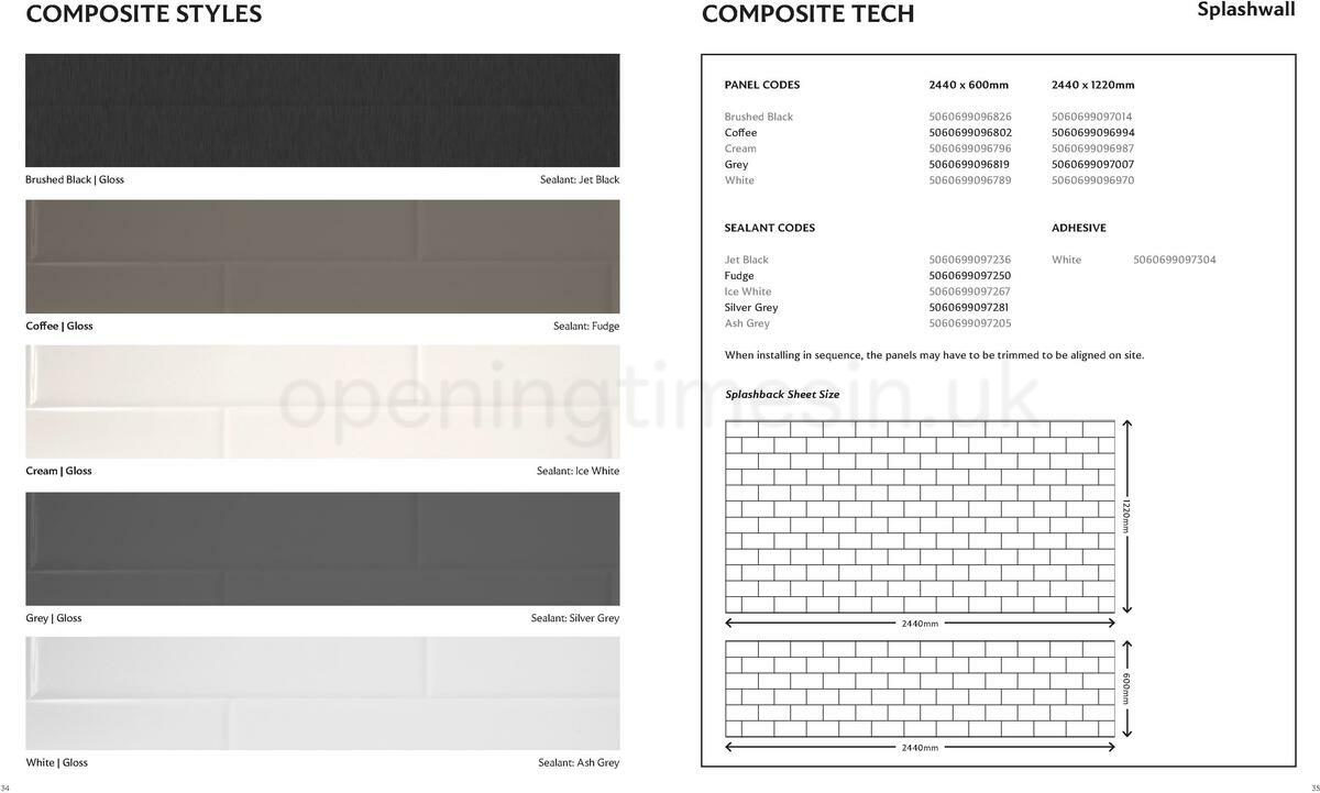 B&Q Splashwall Elegant Kitchen Splashbacks Offers from 1 September