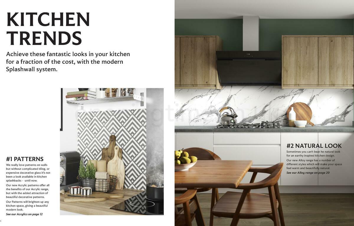 B&Q Splashwall Elegant Kitchen Splashbacks Offers from 1 September