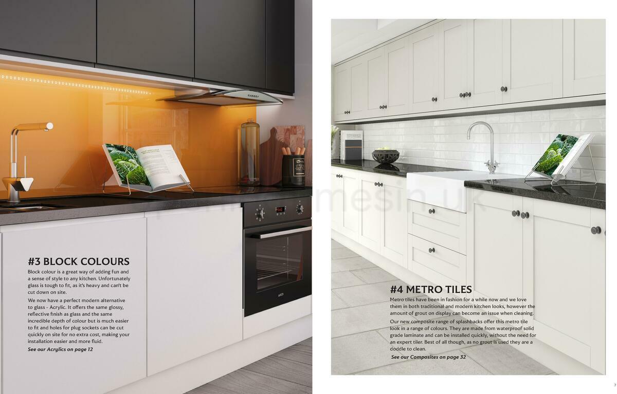 B&Q Splashwall Elegant Kitchen Splashbacks Offers from 1 September