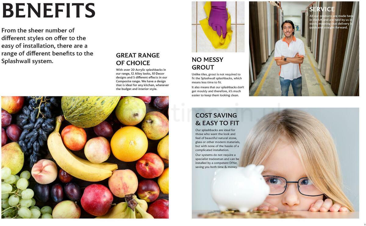 B&Q Splashwall Elegant Kitchen Splashbacks Offers from 1 September