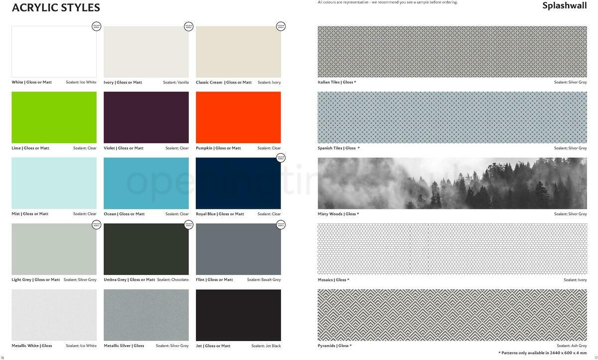 B&Q Splashwall Elegant Kitchen Splashbacks Offers from 1 September