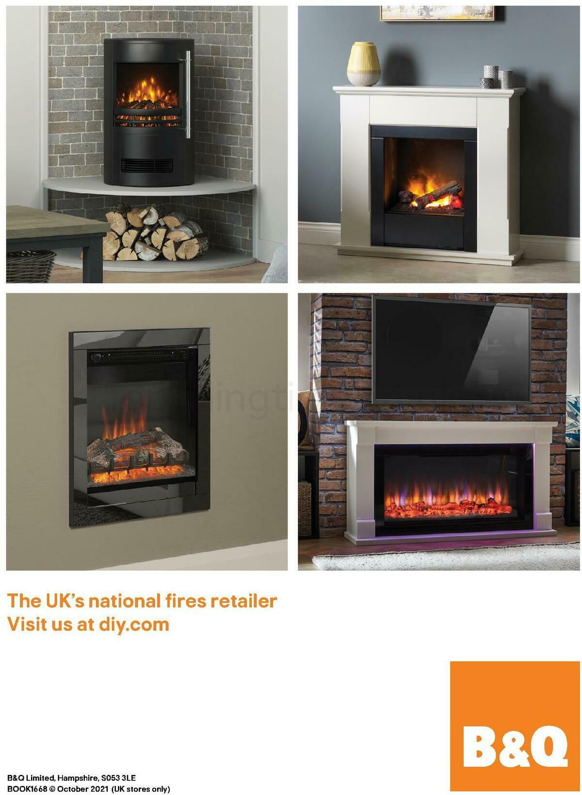 B&Q Fire Collections Offers from 1 October
