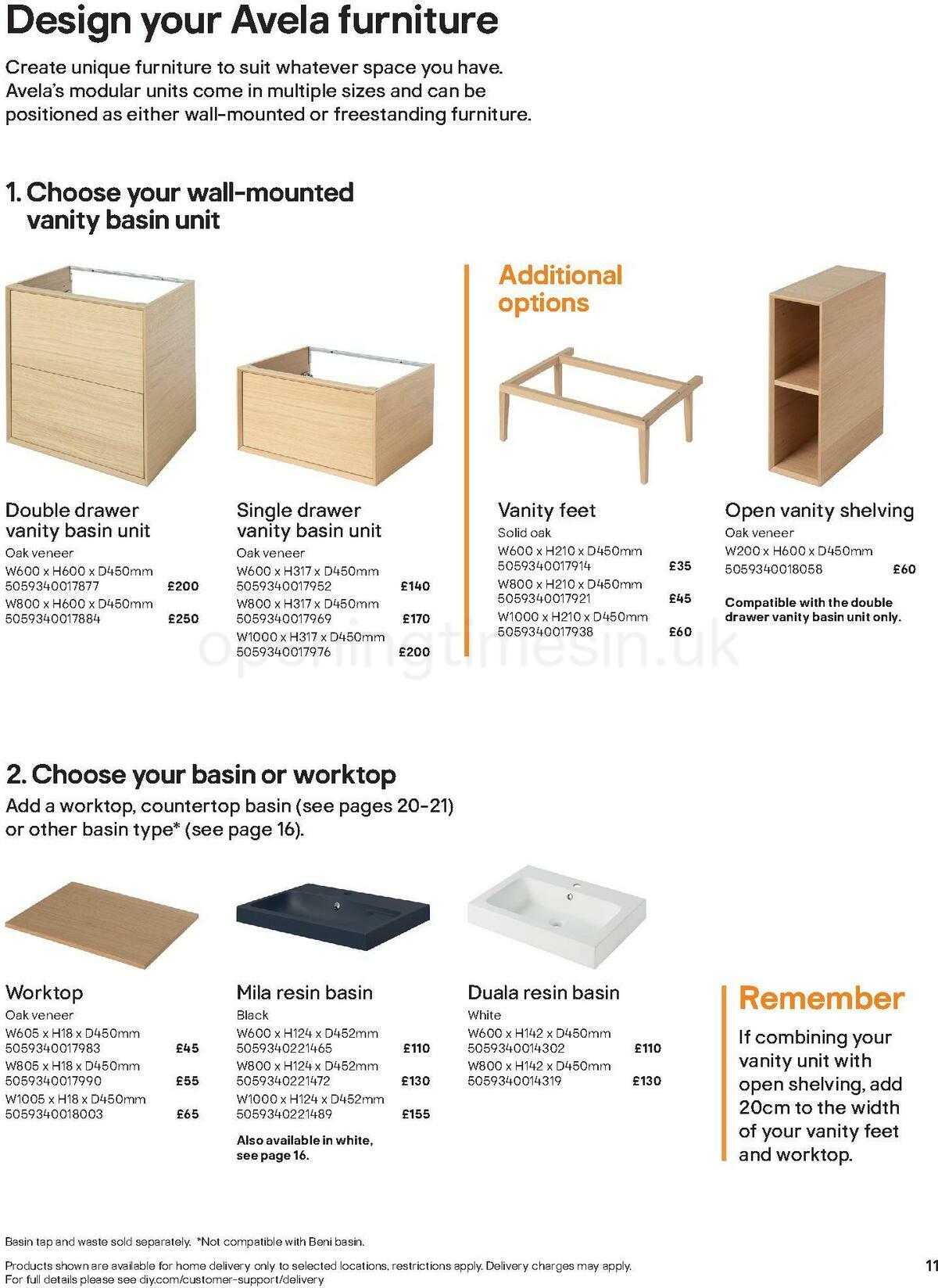 B&Q Bathrooms Offers from 1 October