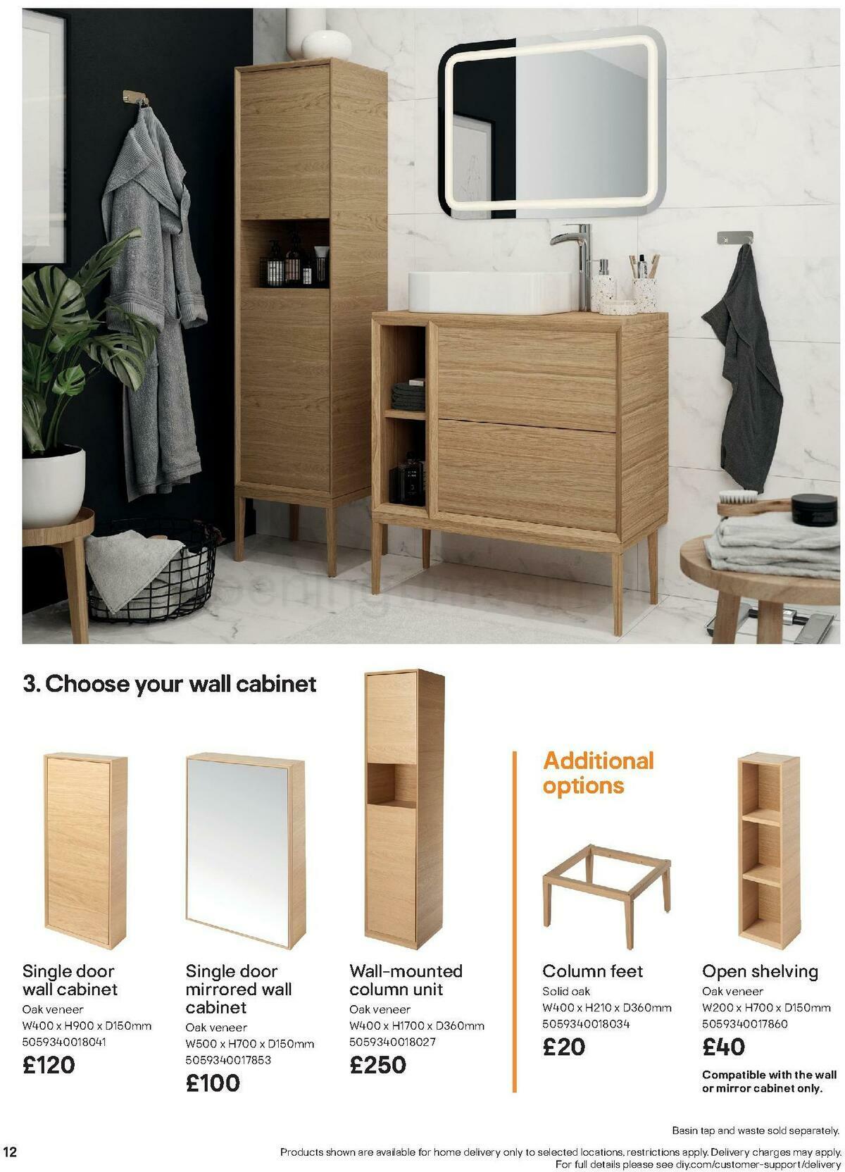 B&Q Bathrooms Offers from 1 October