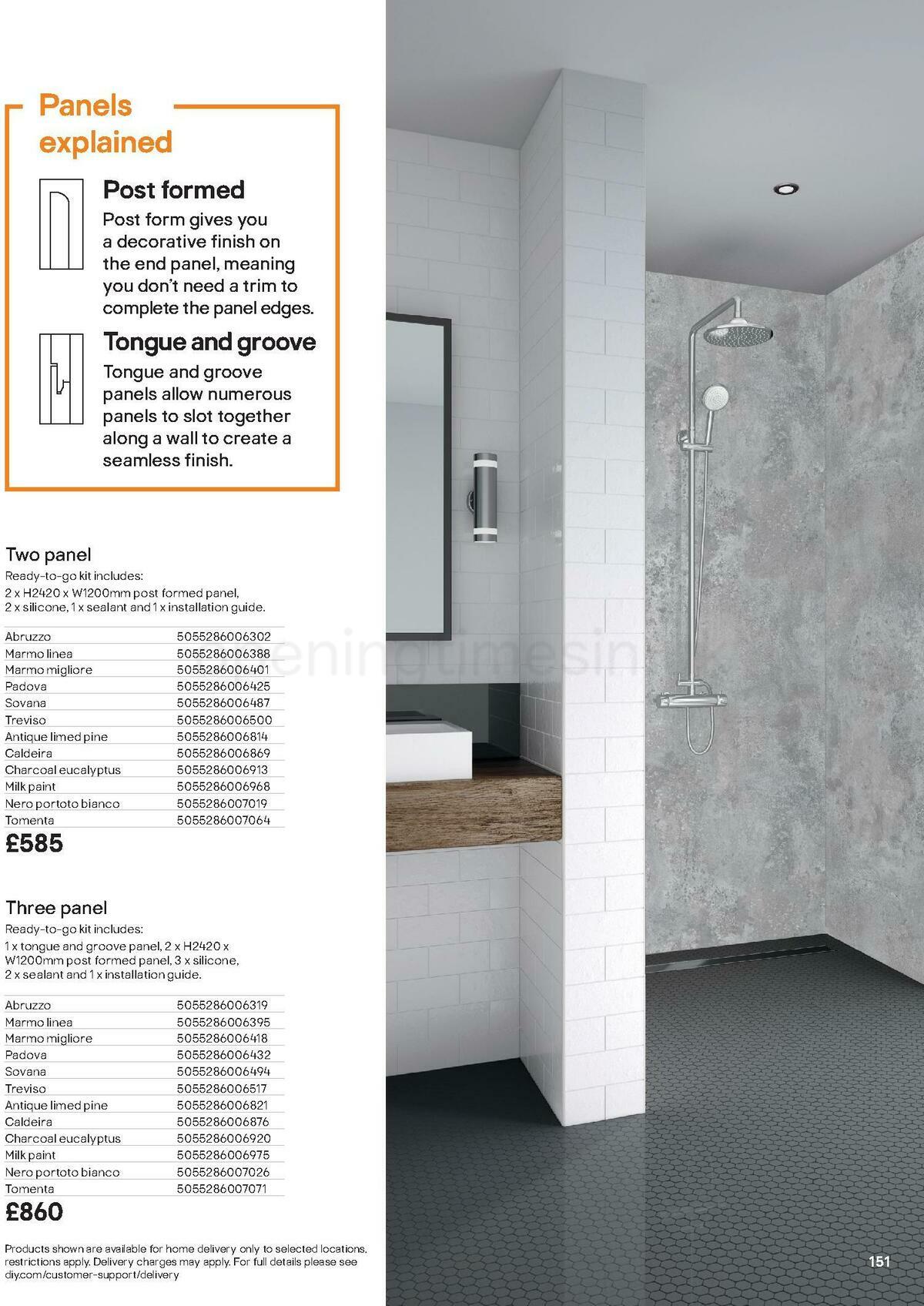 B&Q Bathrooms Offers from 1 October
