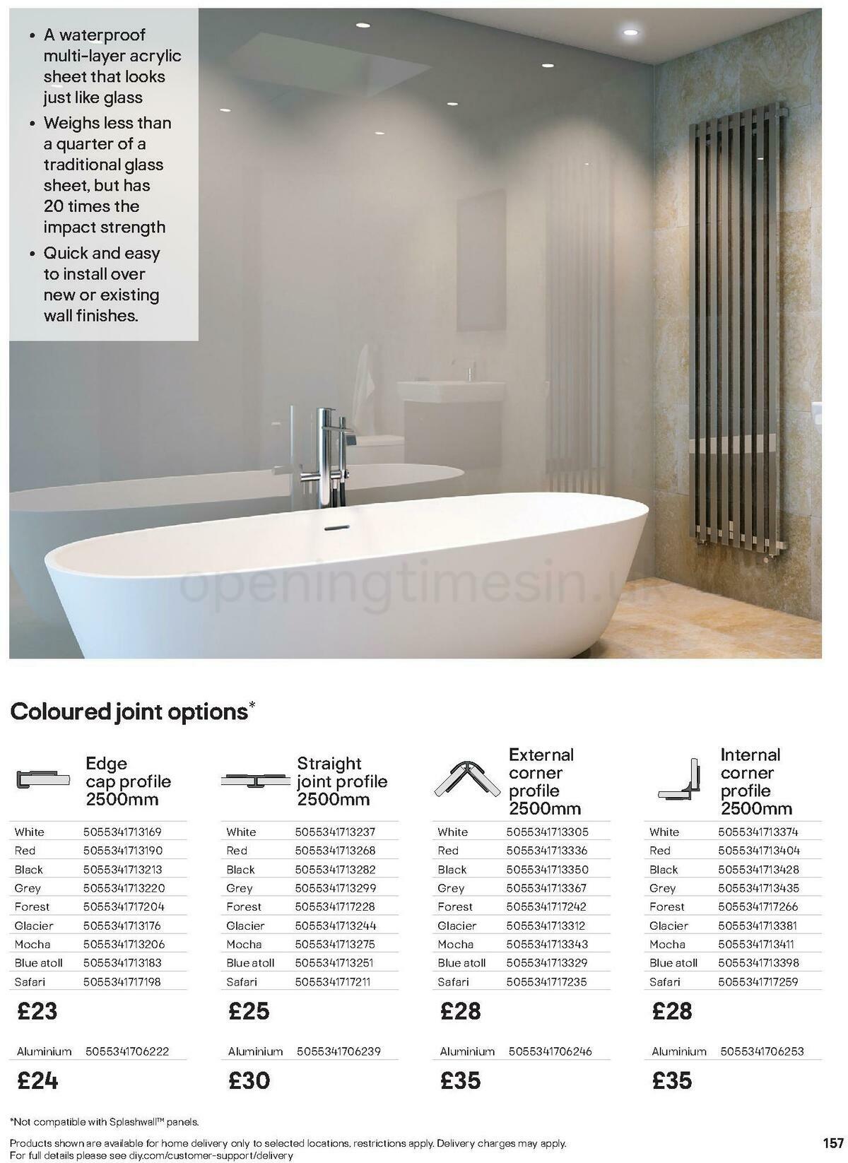 B&Q Bathrooms Offers from 1 October