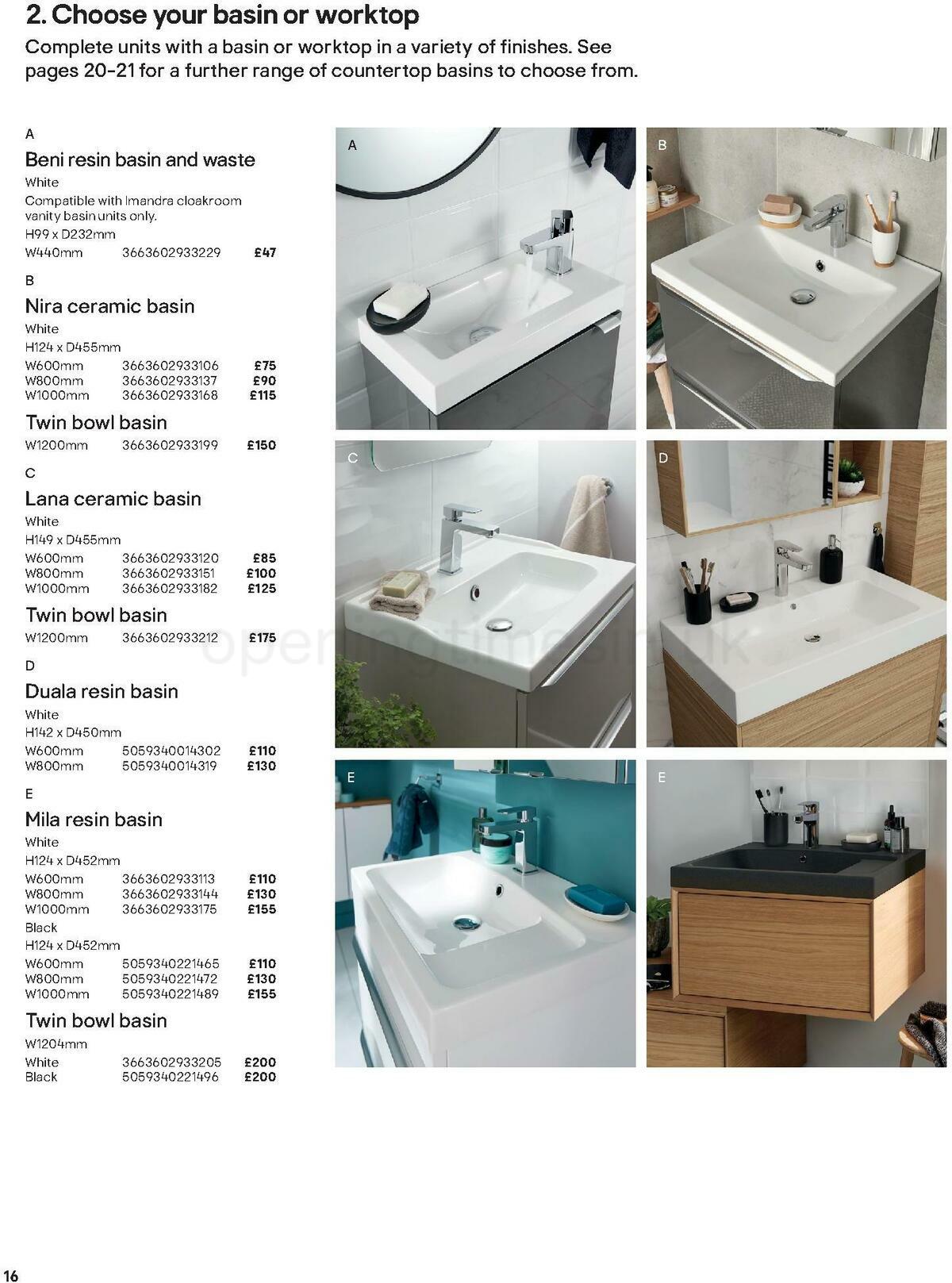 B&Q Bathrooms Offers from 1 October