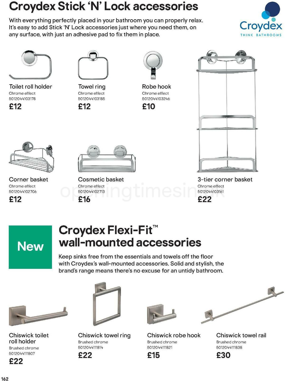 B&Q Bathrooms Offers from 1 October