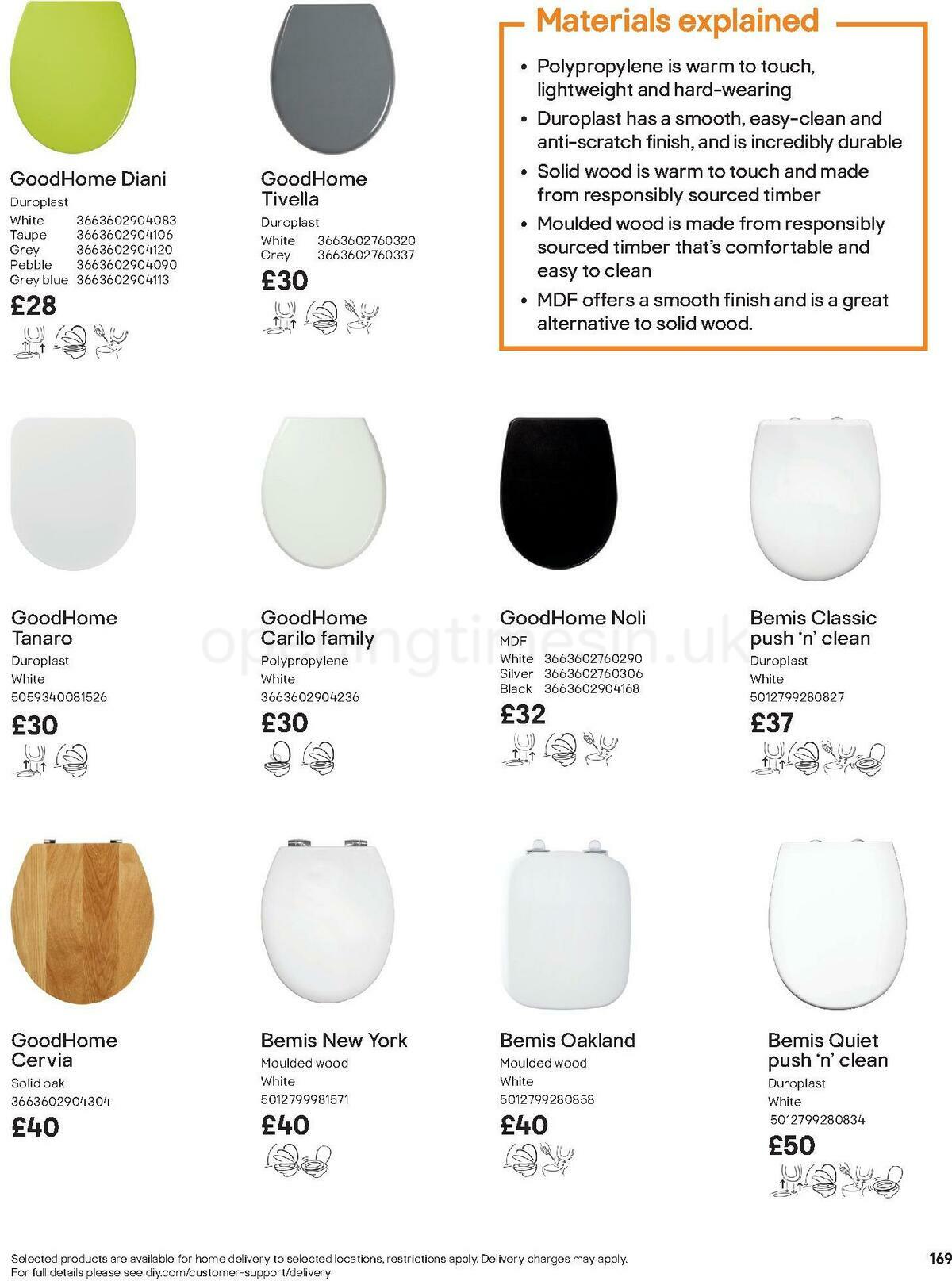 B&Q Bathrooms Offers from 1 October