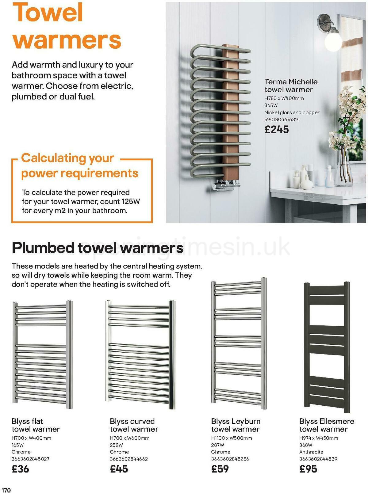 B&Q Bathrooms Offers from 1 October