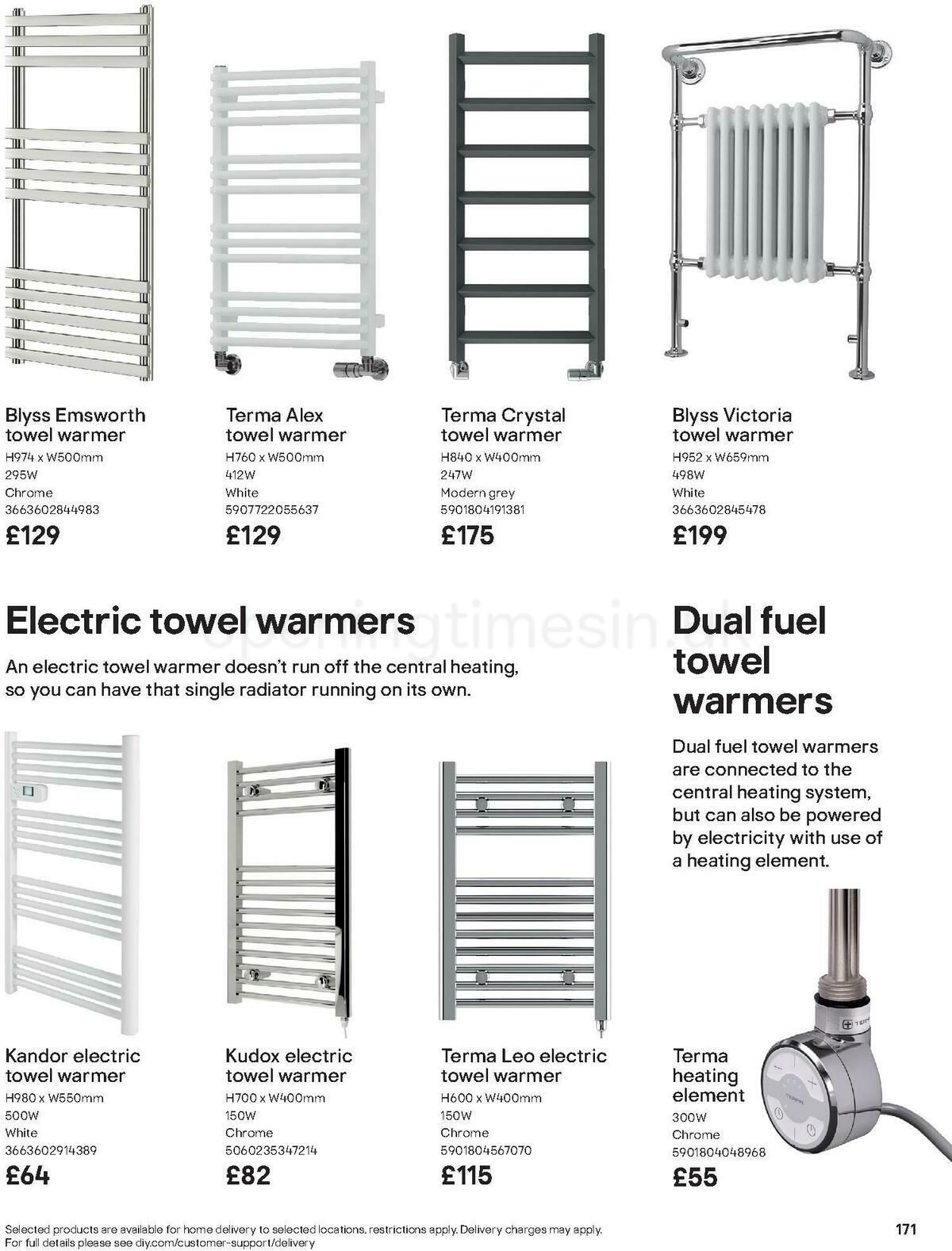 B&Q Bathrooms Offers from 1 October