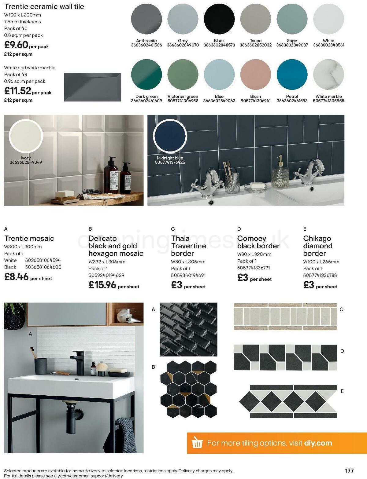 B&Q Bathrooms Offers from 1 October
