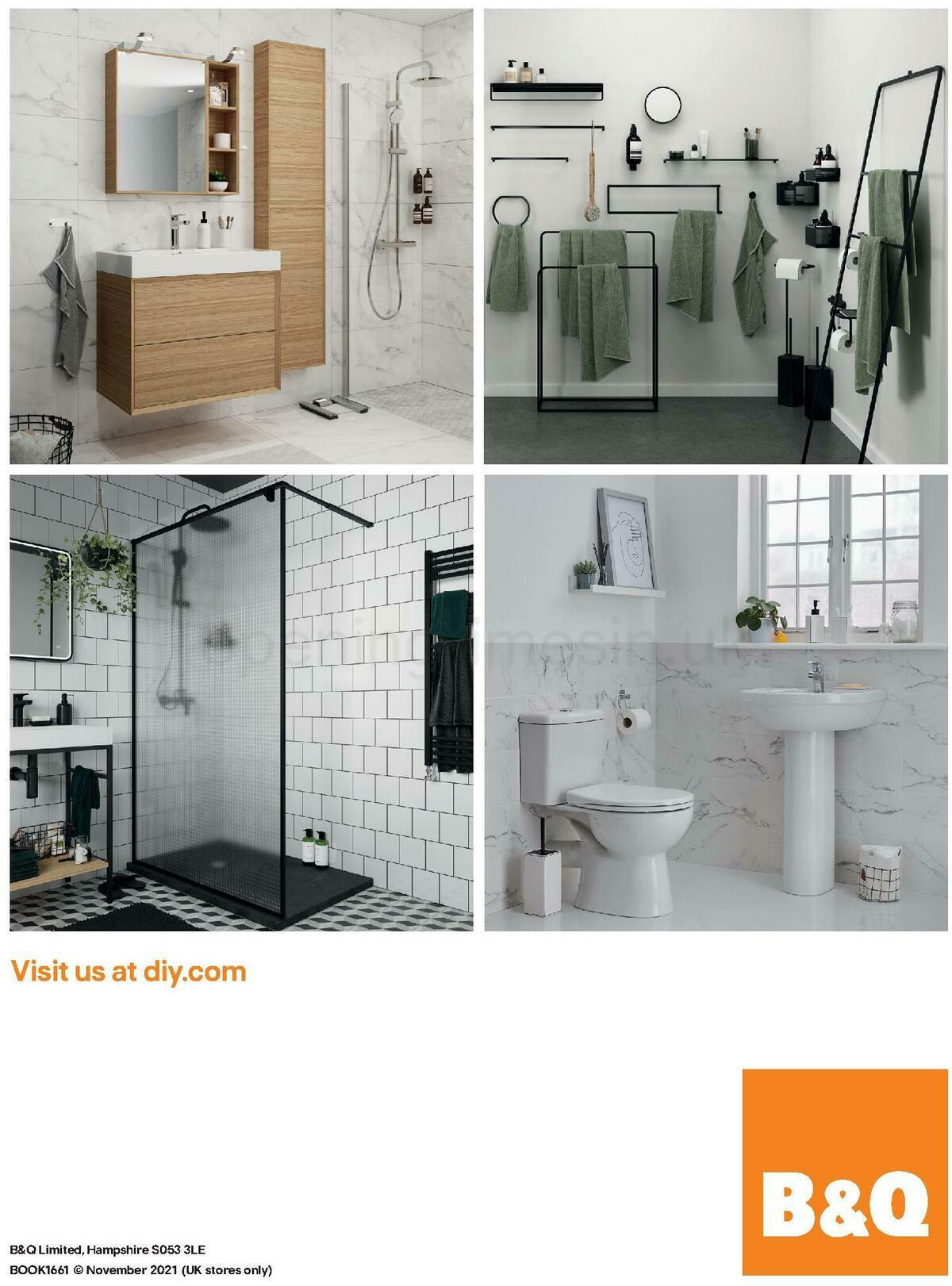 B&Q Bathrooms Offers from 1 October