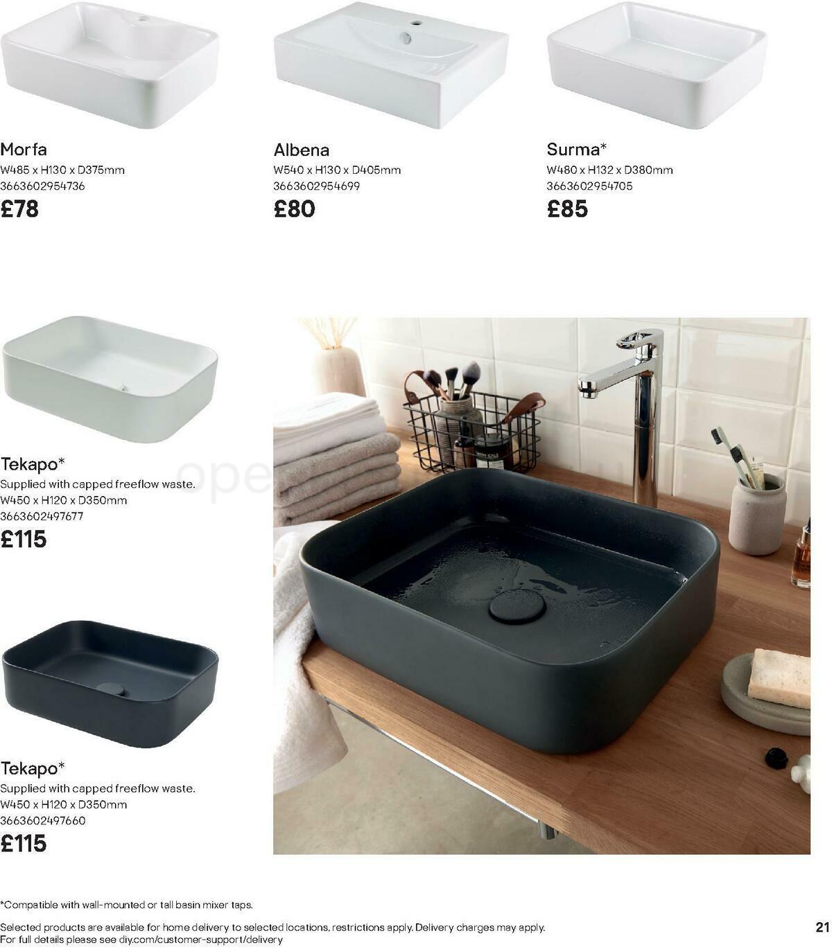 B&Q Bathrooms Offers from 1 October