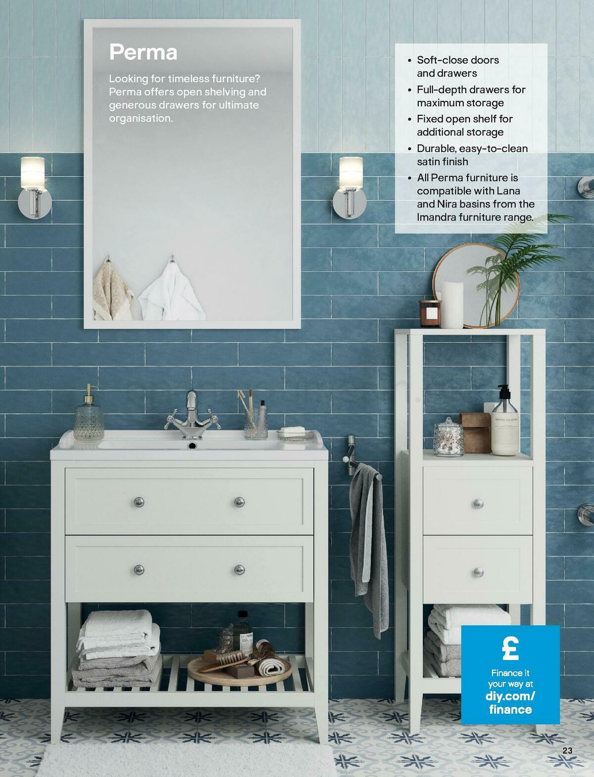 B&Q Bathrooms Offers from 1 October
