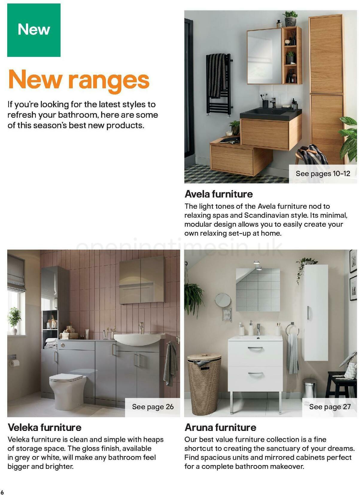 B&Q Bathrooms Offers from 1 October