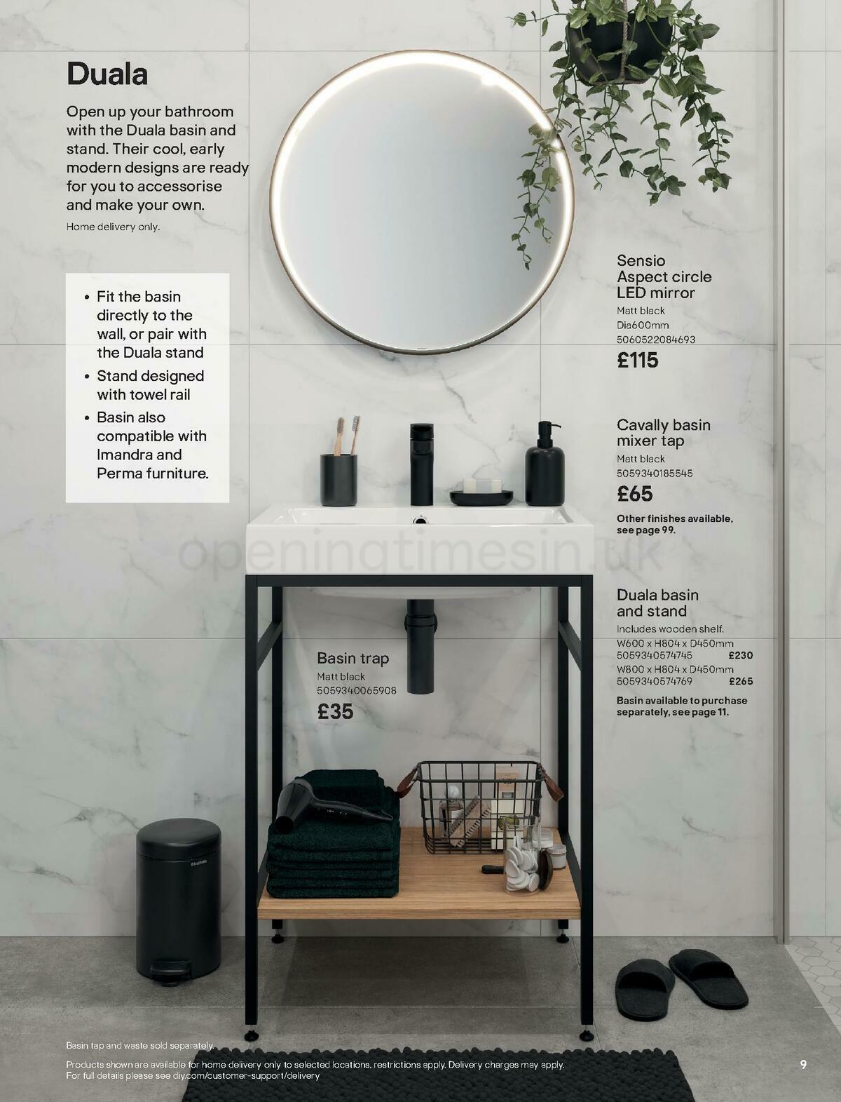 B&Q Bathrooms Offers from 1 October