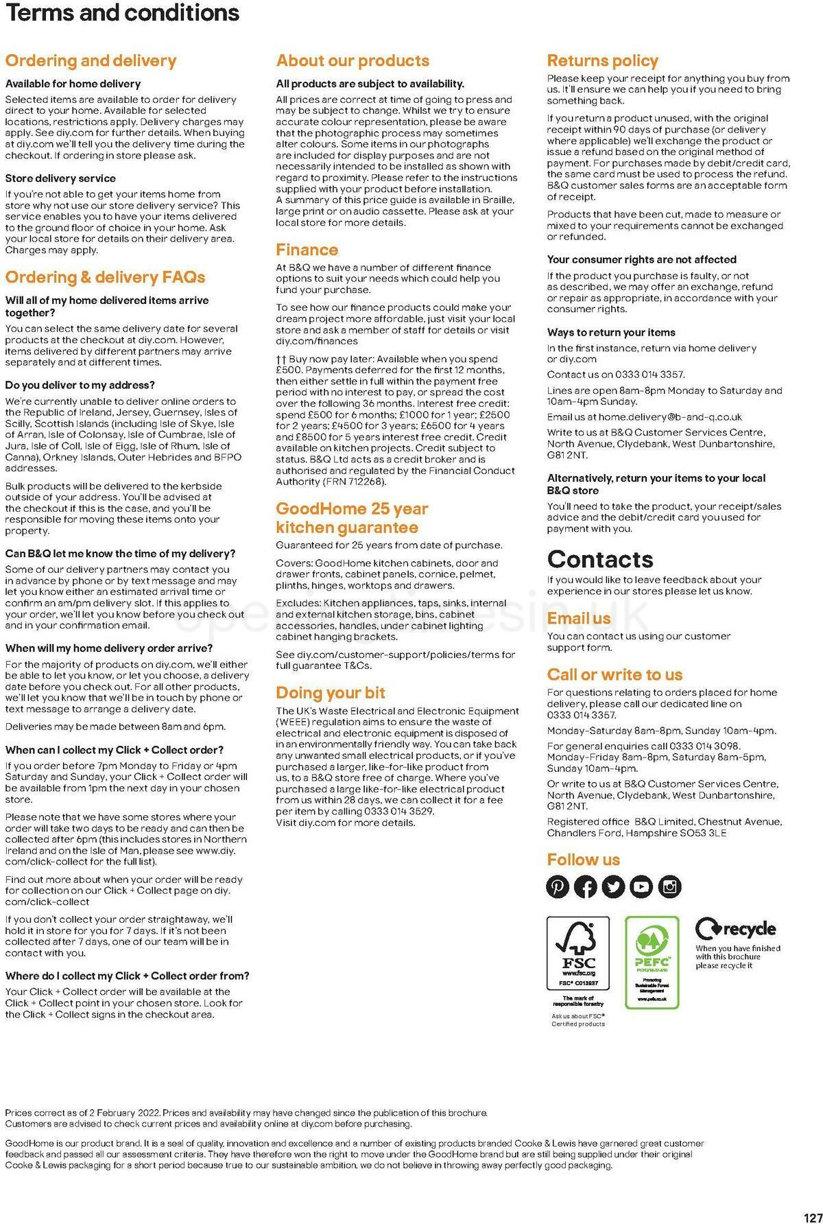 B&Q Kitchens Inspiration Offers from 1 June