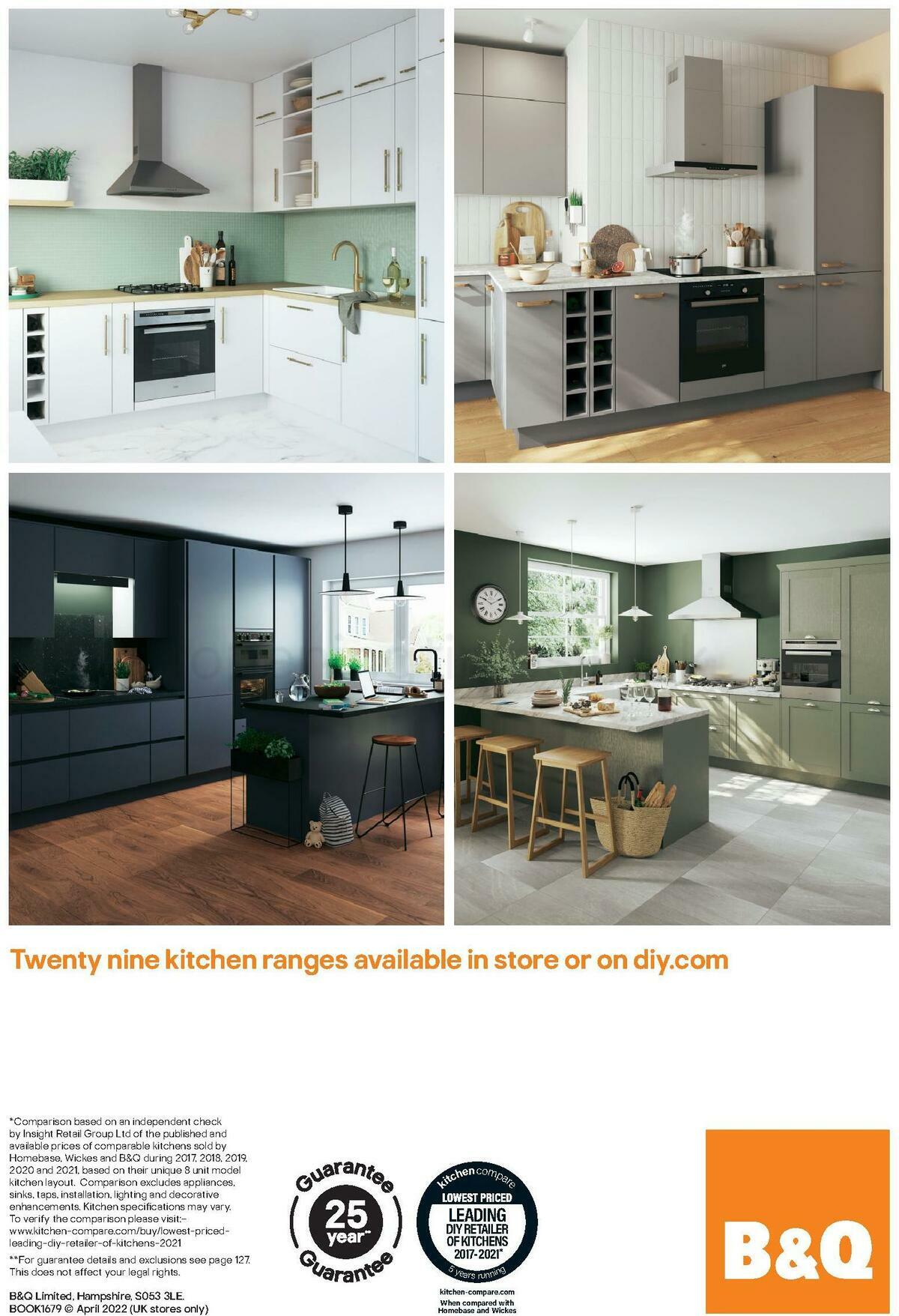 B&Q Kitchens Inspiration Offers from 1 June