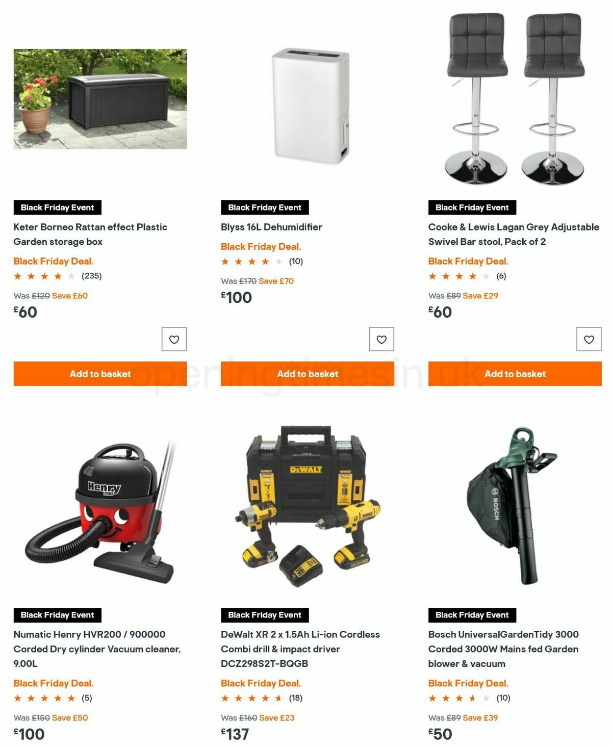 B&Q Offers from 14 November