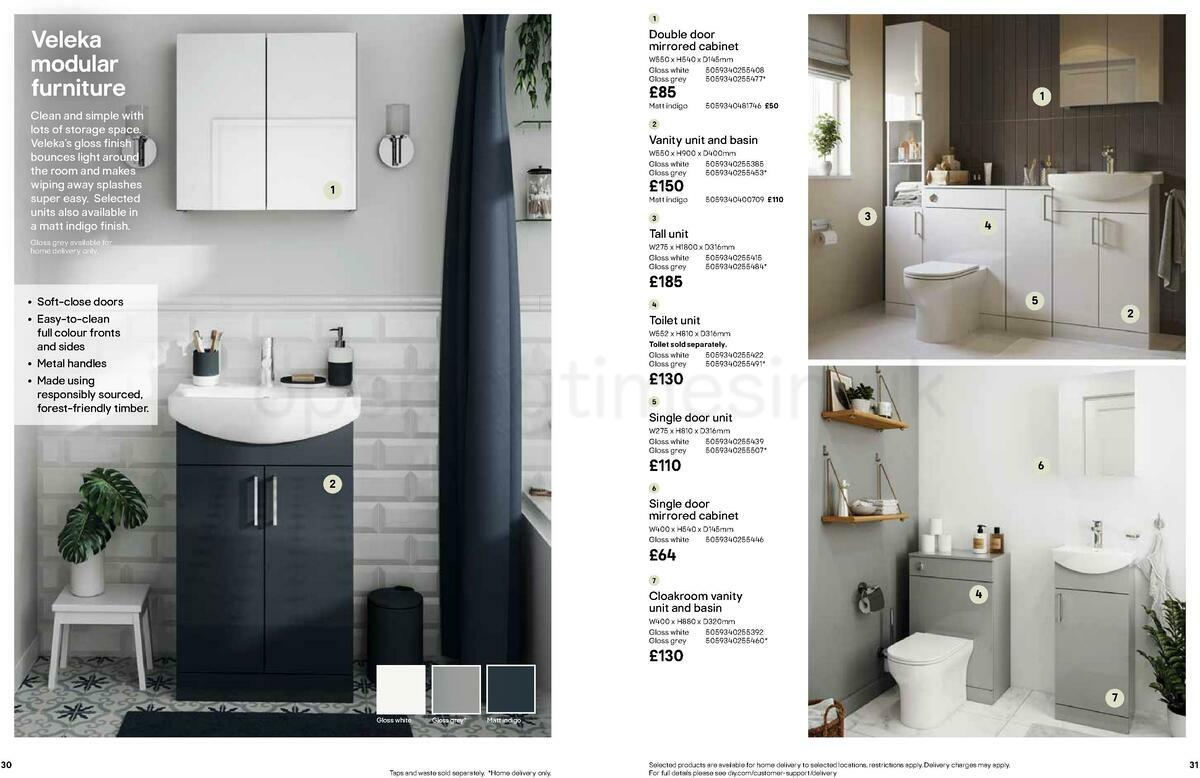 B&Q Bathrooms Offers from 15 February