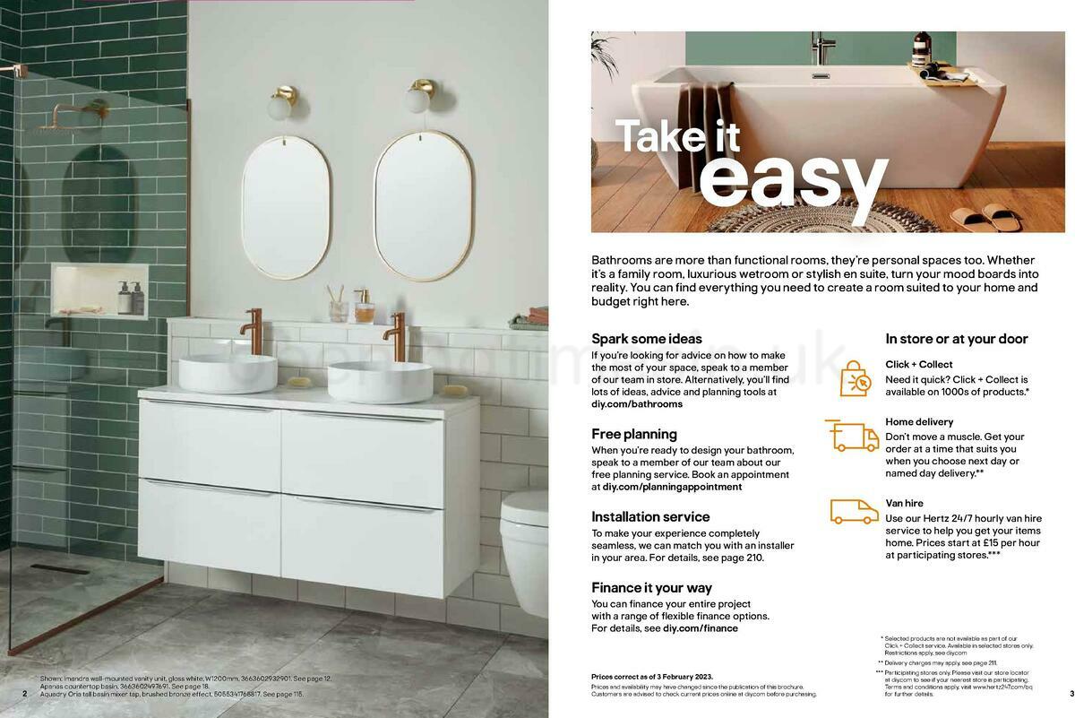 B&Q Bathrooms Offers from 15 February