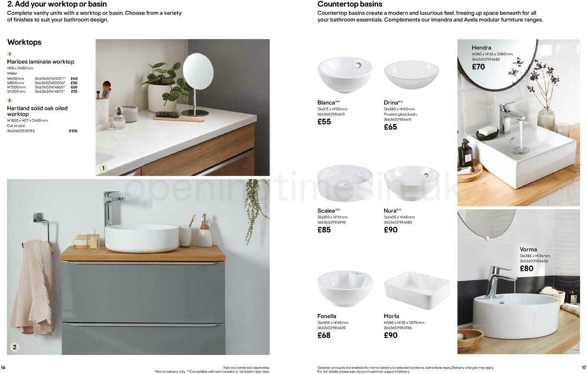 B&Q Bathrooms Offers from 15 February