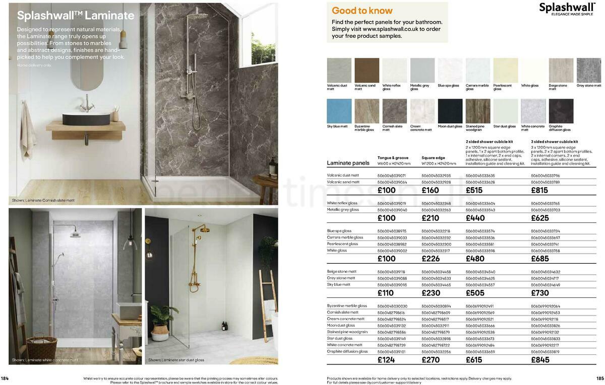 B&Q Bathrooms Offers from 15 February