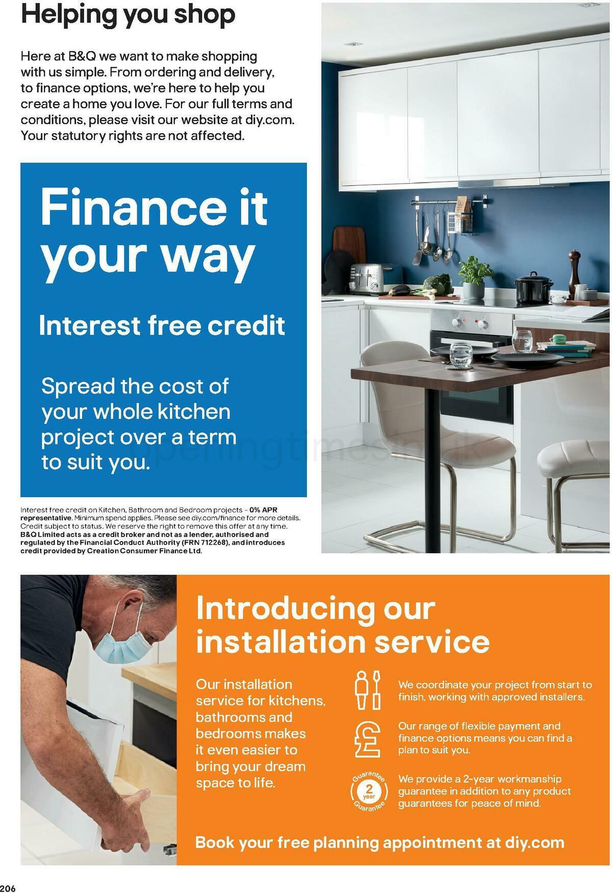 B&Q Kitchens Product & Cabinetry Guide Offers from 15 February