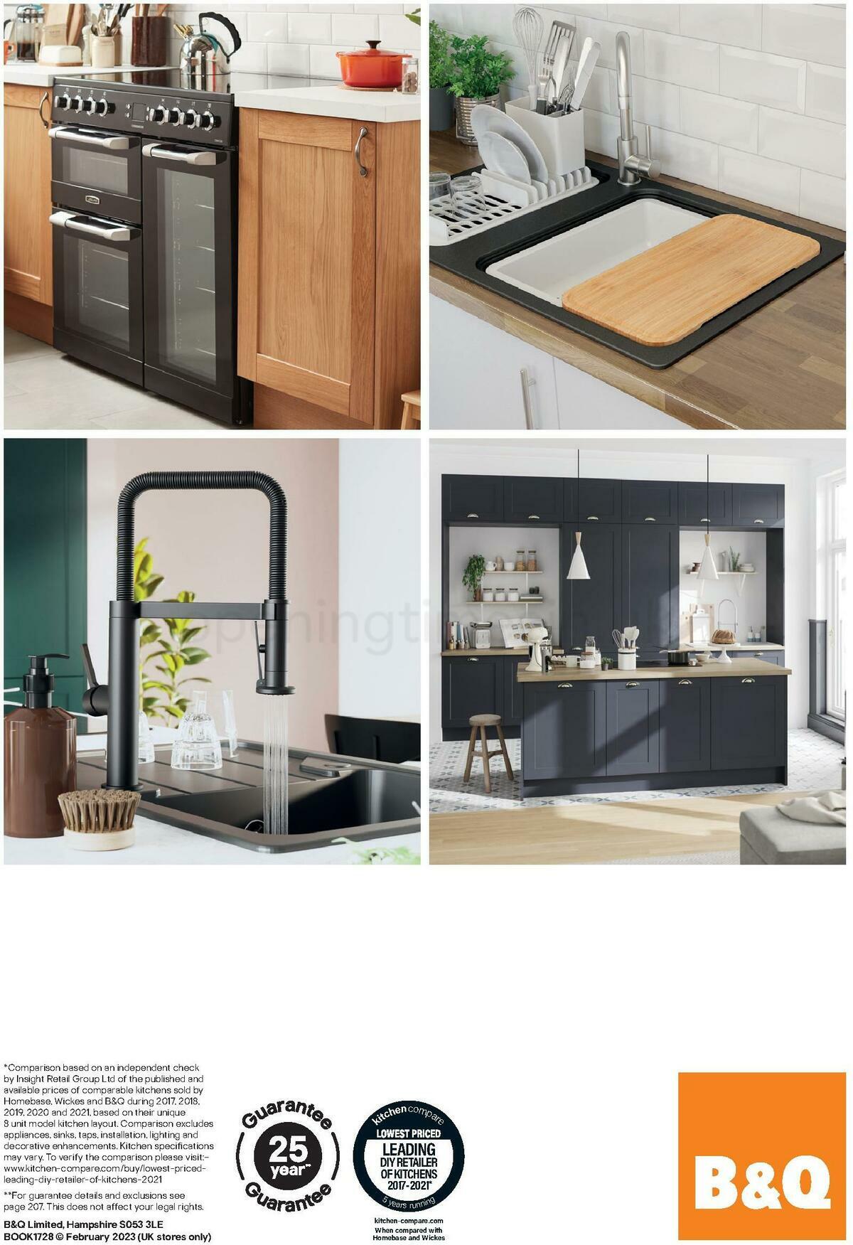 B&Q Kitchens Product & Cabinetry Guide Offers from 15 February