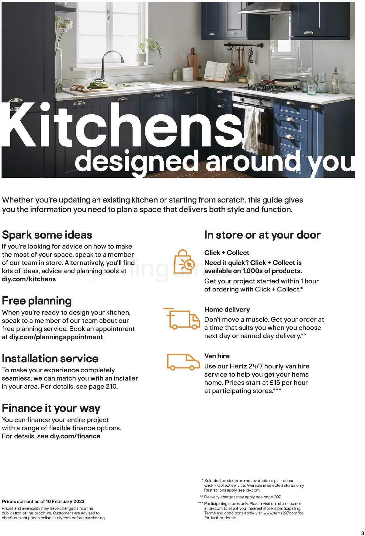 B&Q Kitchens Product & Cabinetry Guide Offers from 15 February