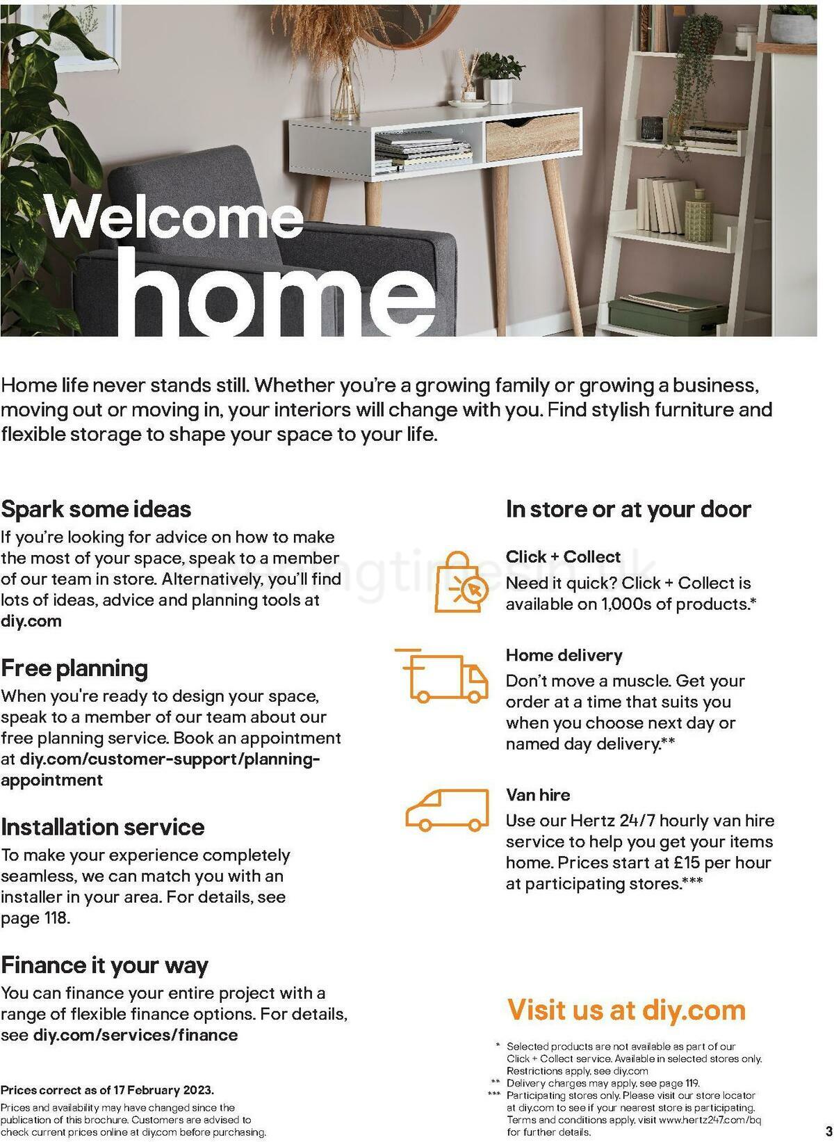 B&Q Indoor Furniture Offers from 1 March