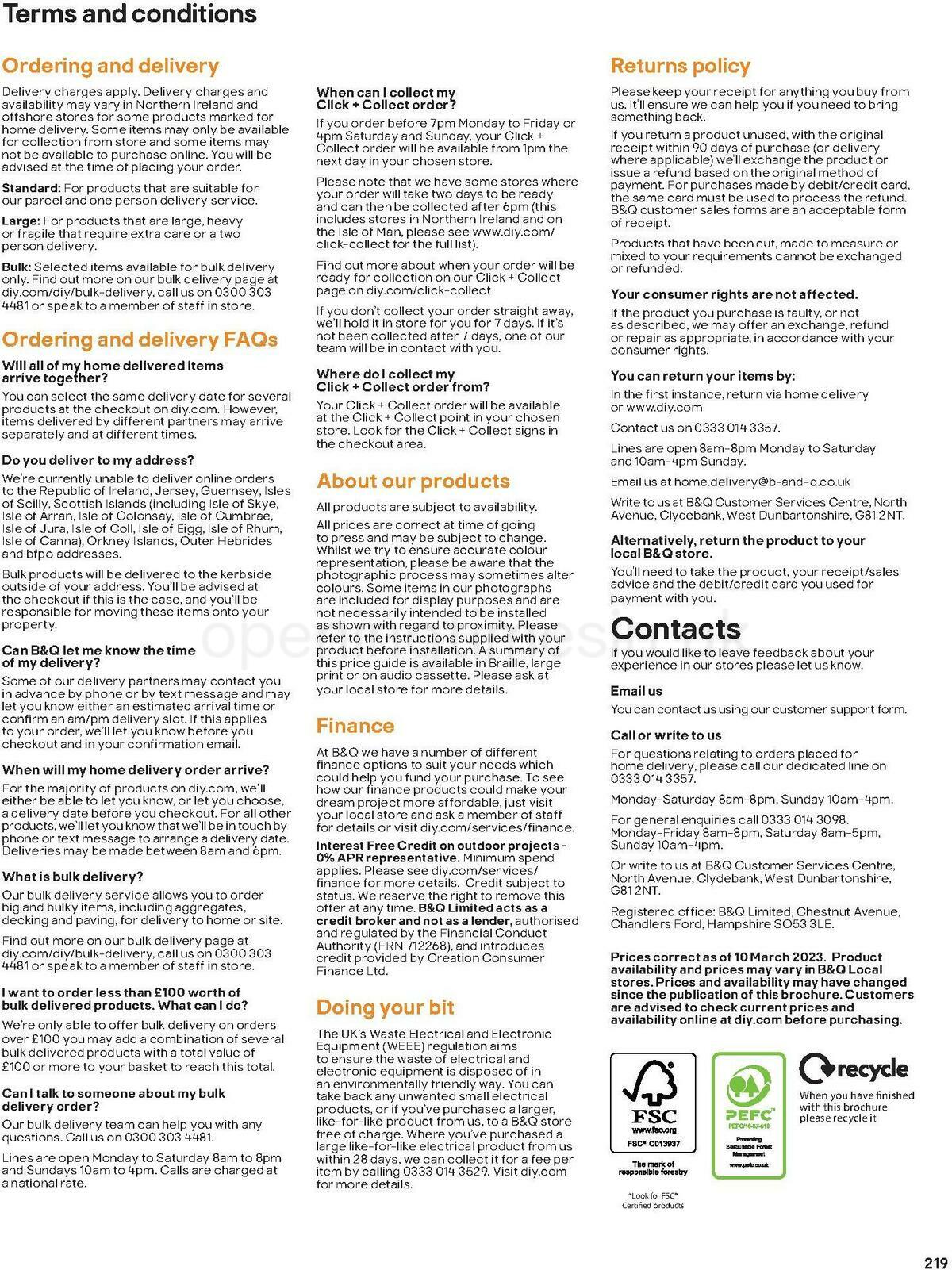 B&Q Outdoors Offers from 1 March