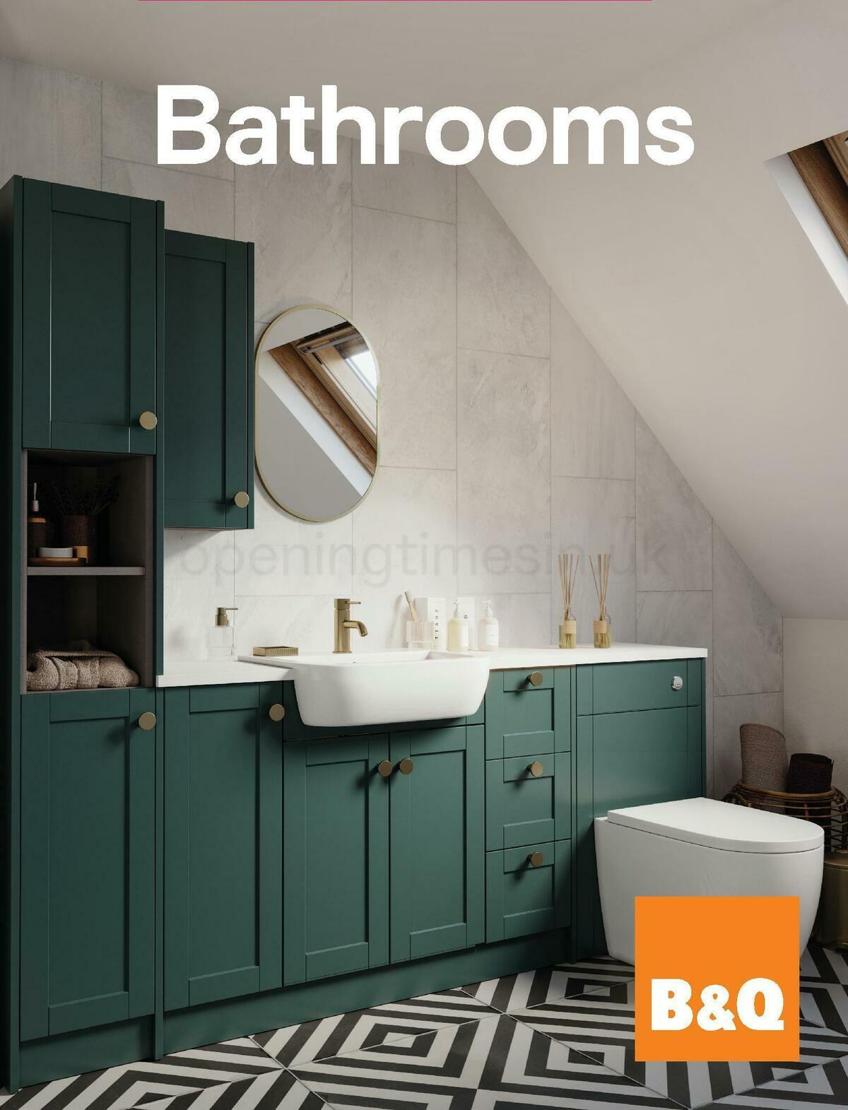 B&Q Bathroom Collections Offers from 24 March