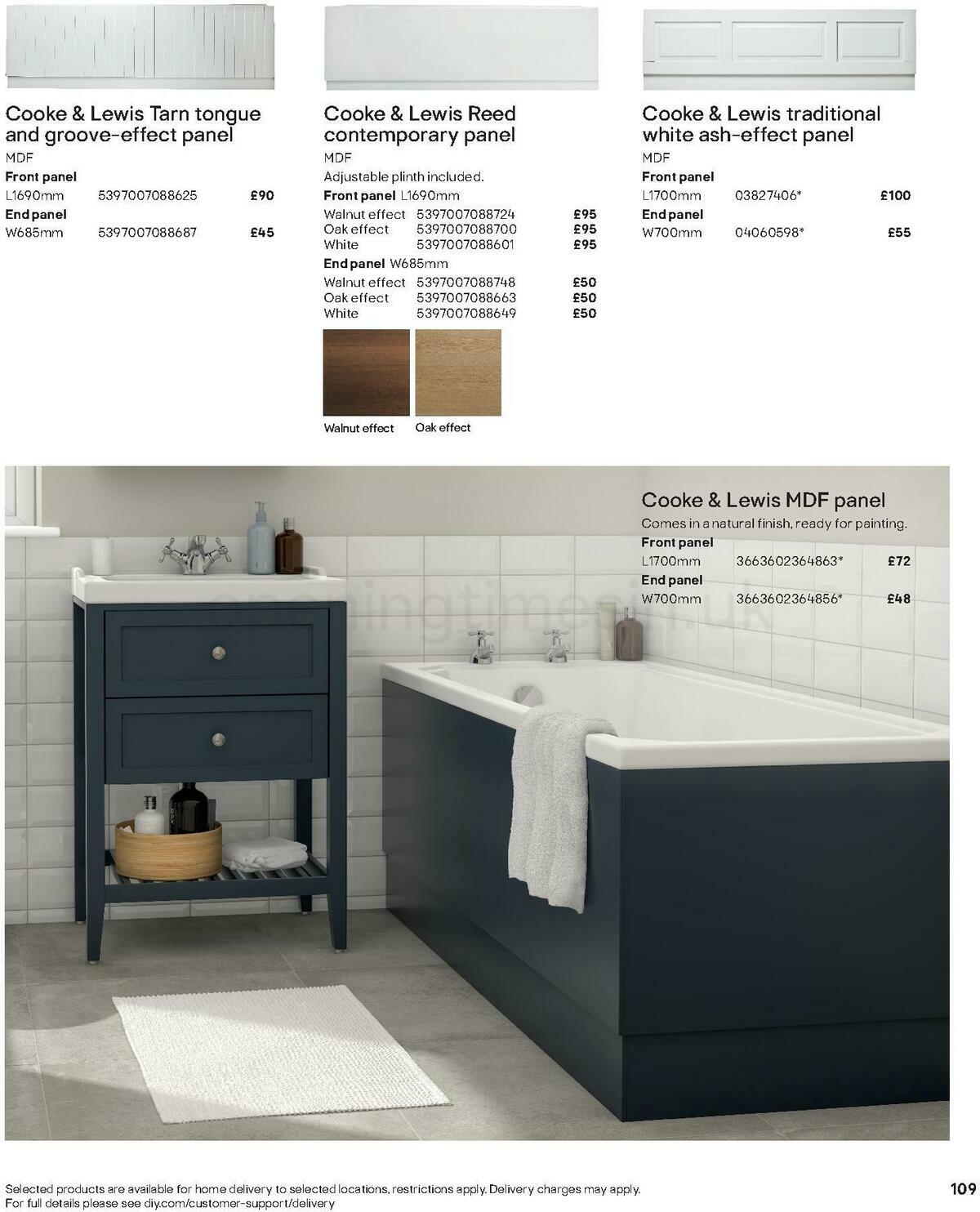 B&Q Bathroom Collections Offers from 24 March