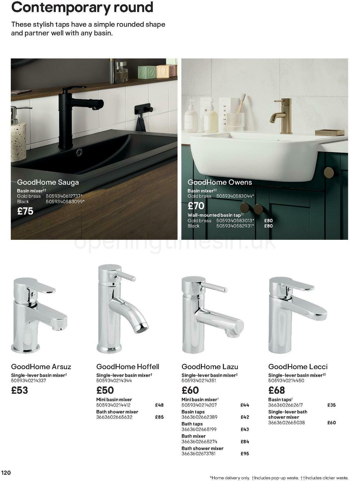 B&Q Bathroom Collections Offers from 24 March