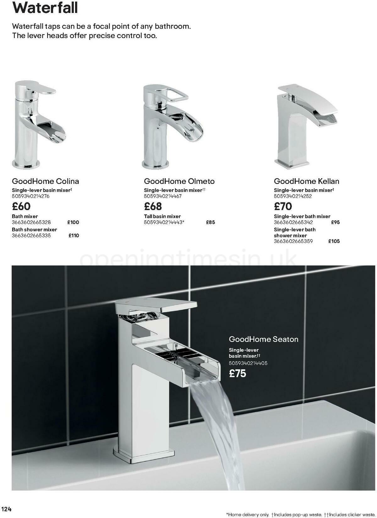 B&Q Bathroom Collections Offers from 24 March