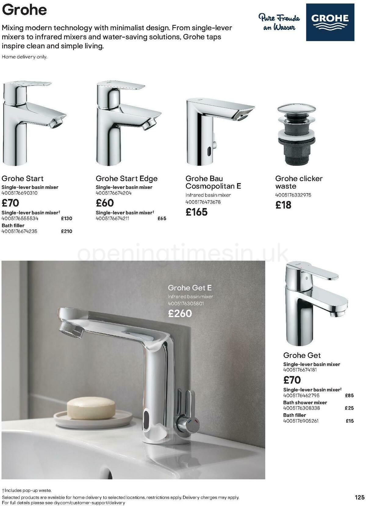 B&Q Bathroom Collections Offers from 24 March