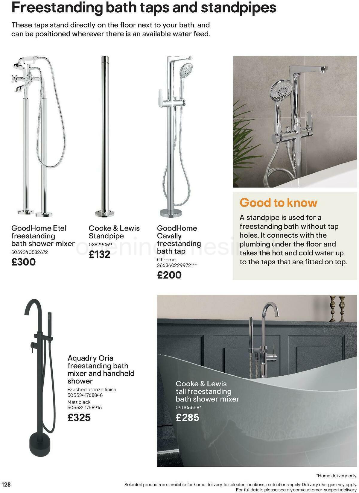B&Q Bathroom Collections Offers from 24 March