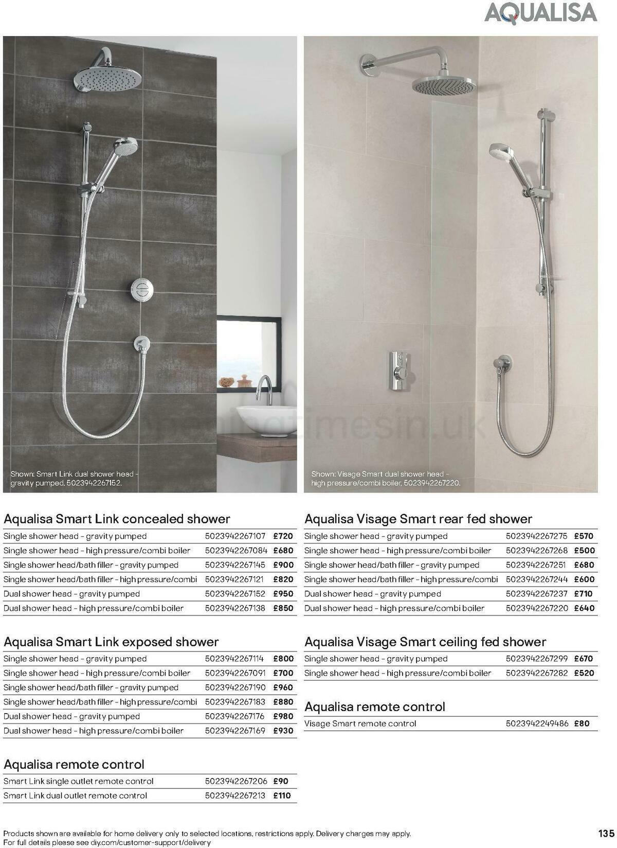 B&Q Bathroom Collections Offers from 24 March