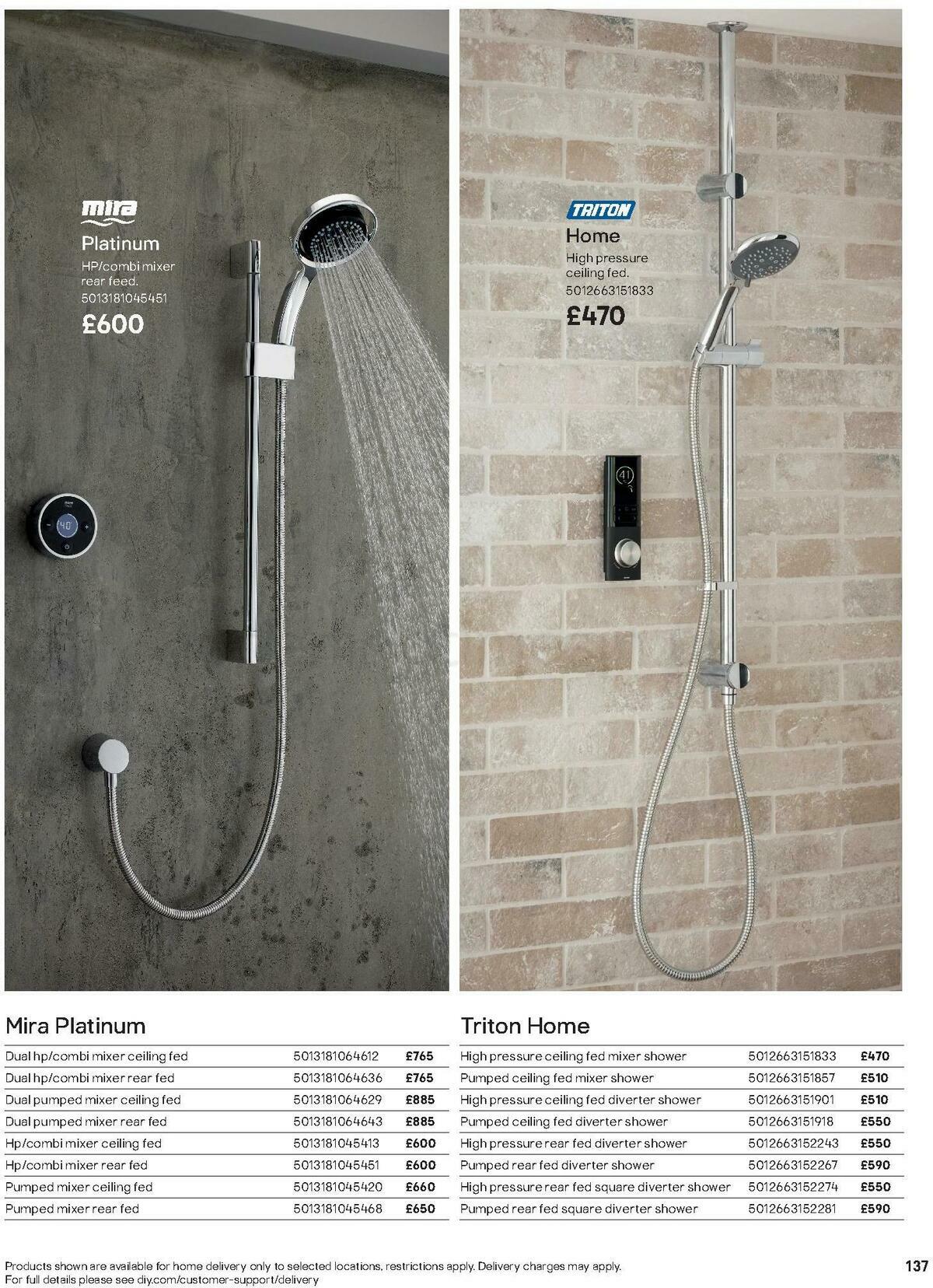 B&Q Bathroom Collections Offers from 24 March