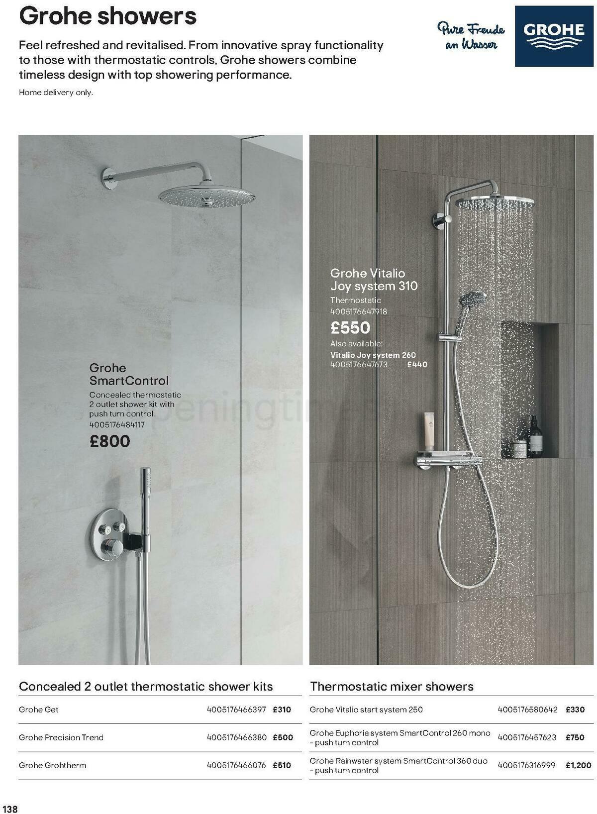B&Q Bathroom Collections Offers from 24 March