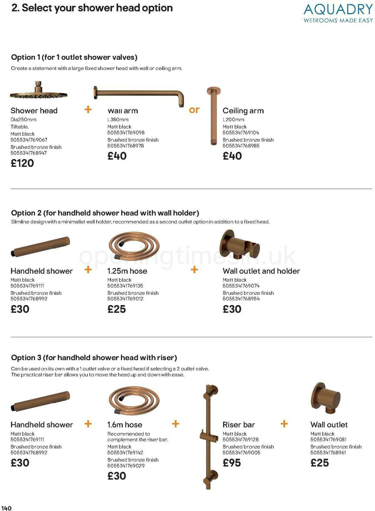 B&Q Bathroom Collections Offers from 24 March