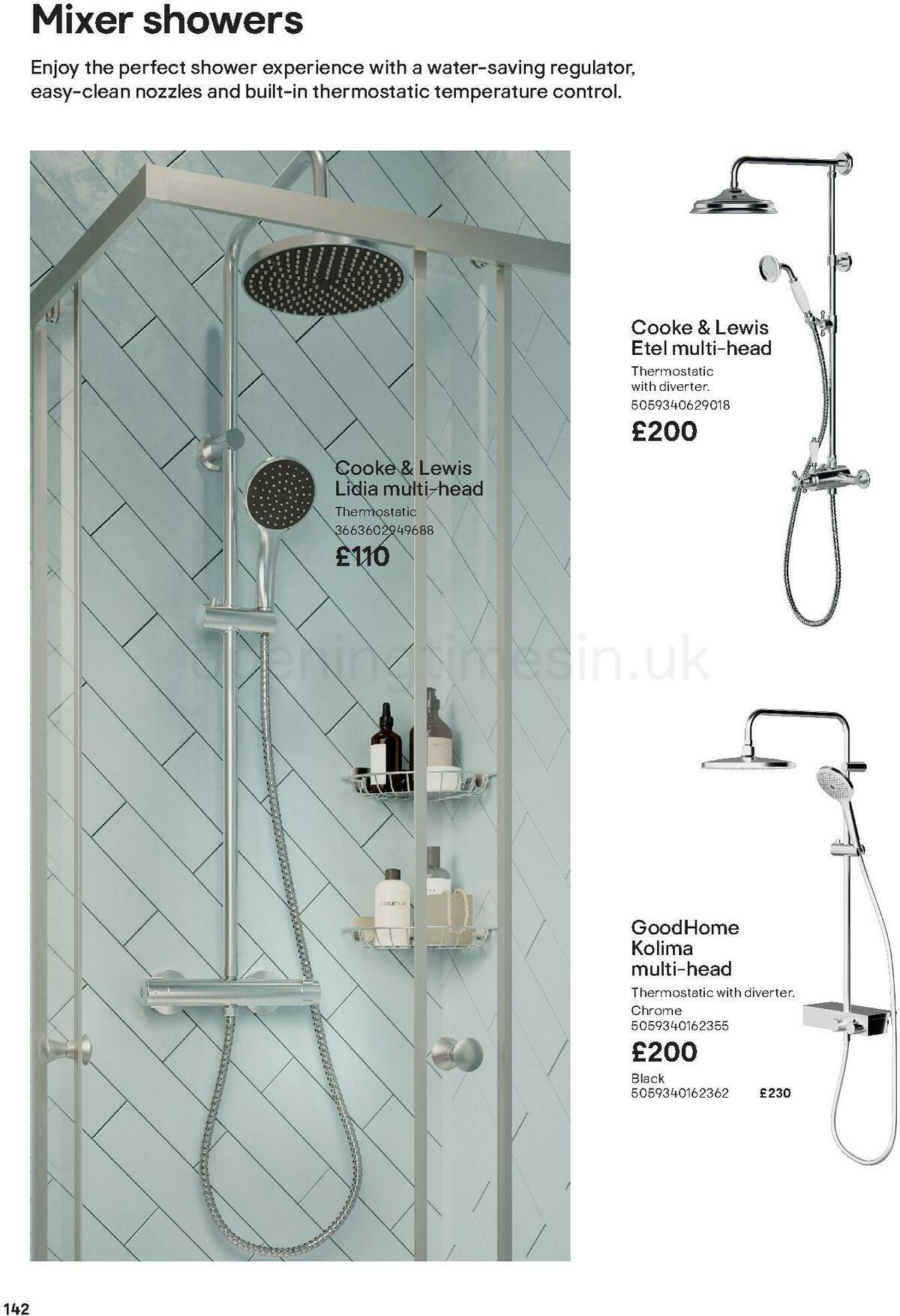B&Q Bathroom Collections Offers from 24 March