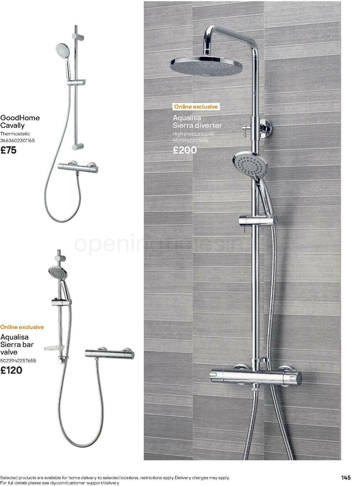 B&Q Bathroom Collections Offers from 24 March
