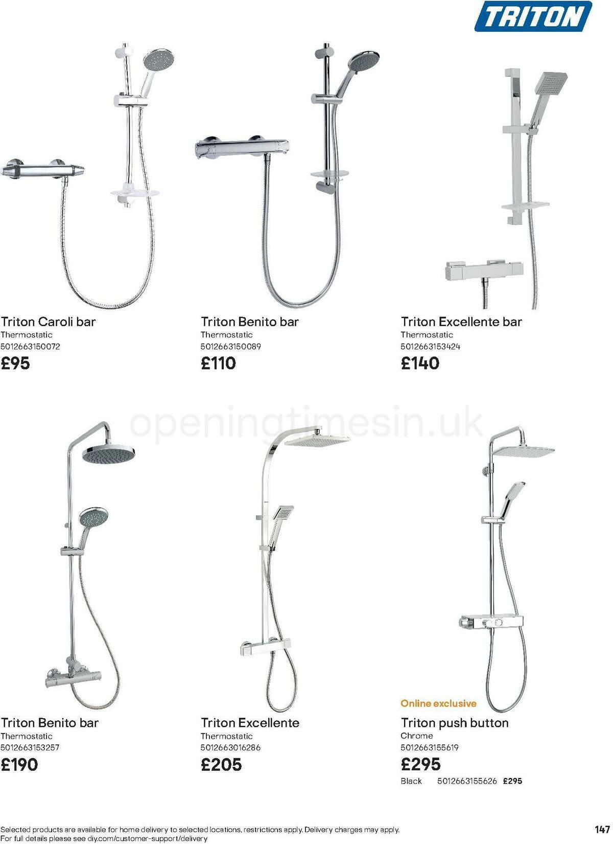 B&Q Bathroom Collections Offers from 24 March