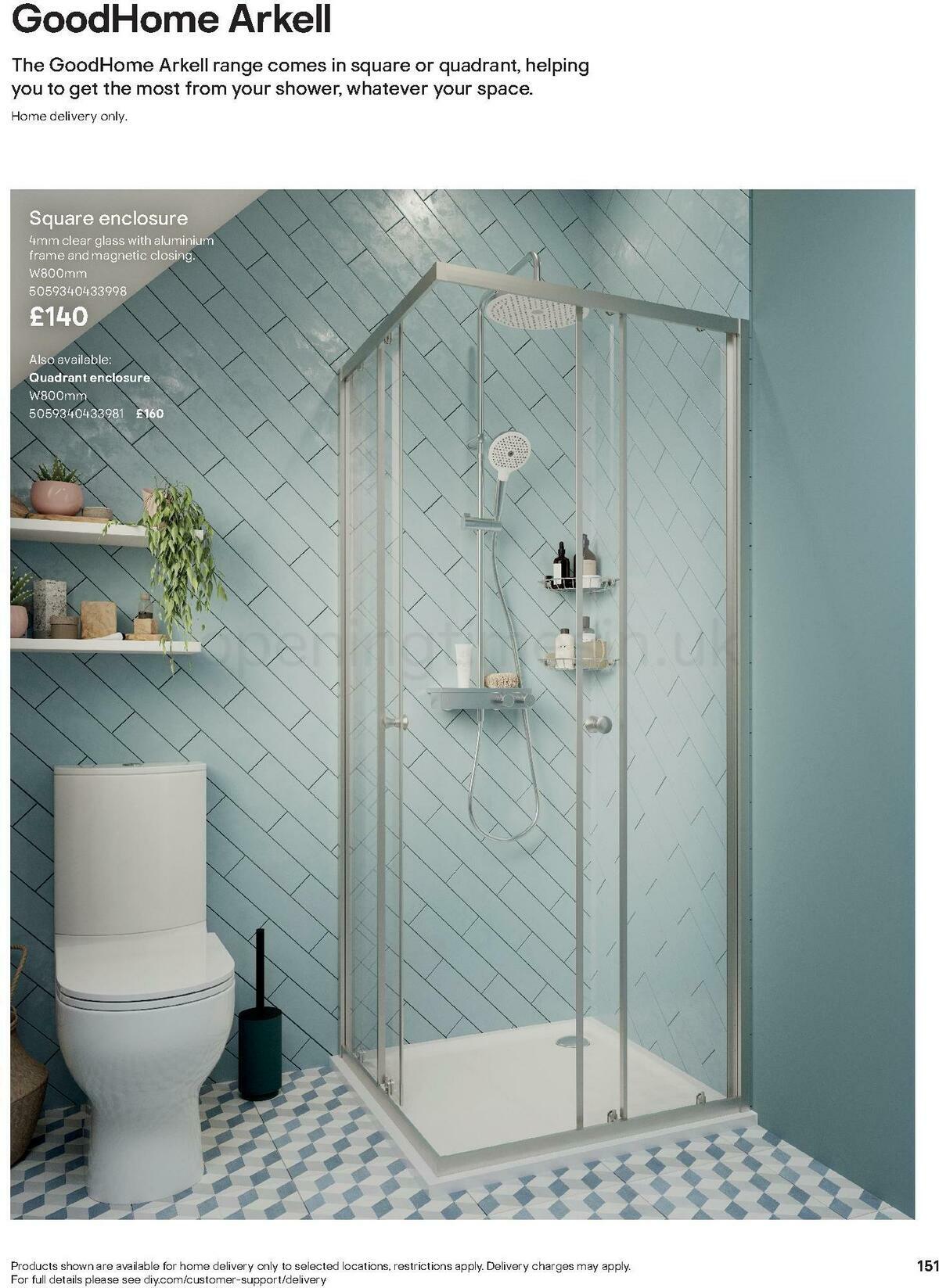 B&Q Bathroom Collections Offers from 24 March