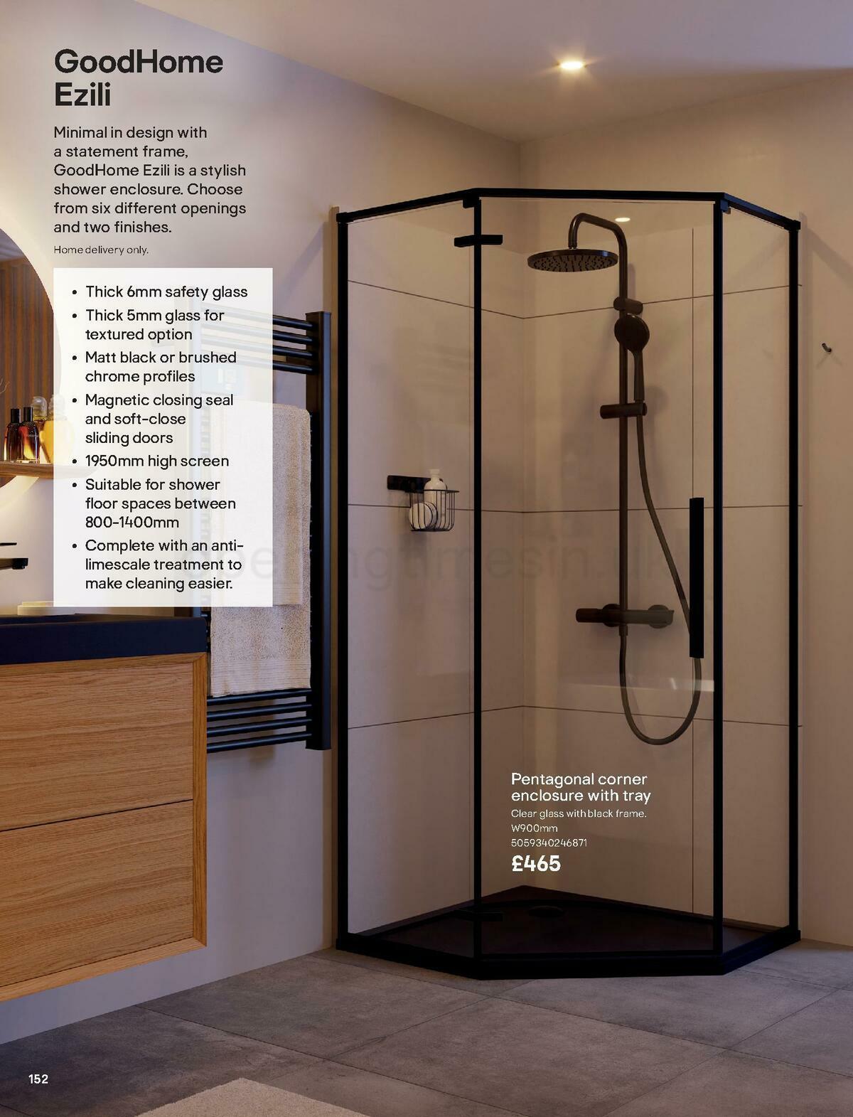 B&Q Bathroom Collections Offers from 24 March